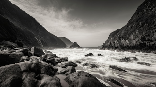 Mountain Coast An Art Composition In Bw Photography By Adams F