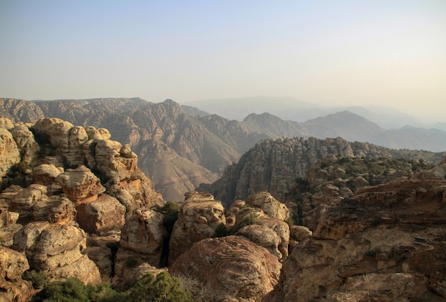 Mountain in dana biosphere reserve in jordan