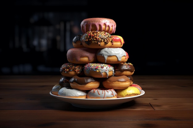 mountain of donuts donuts donat sweets dessert