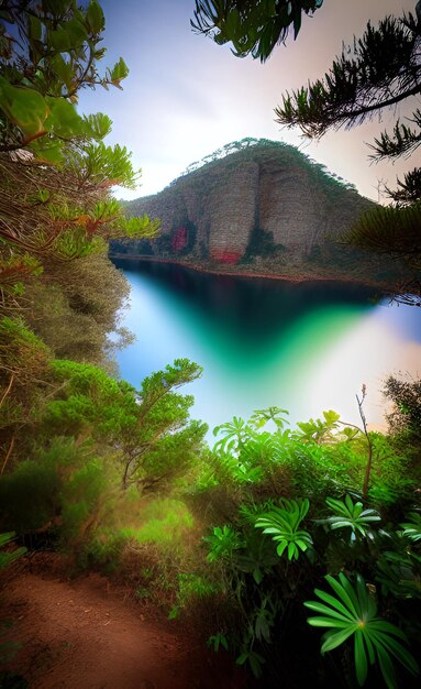 A mountain in the forest