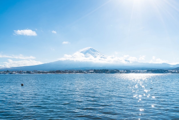 写真 河口湖の山富士山。