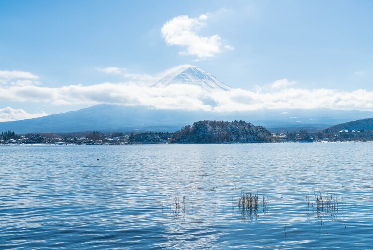 Photo 河口湖の山富士山。