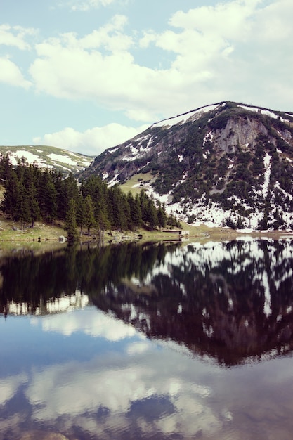 Foto ghiacciaio di montagna