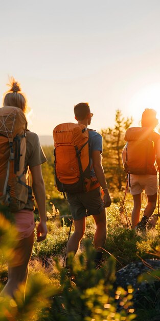 Photo mountain hiking diversity