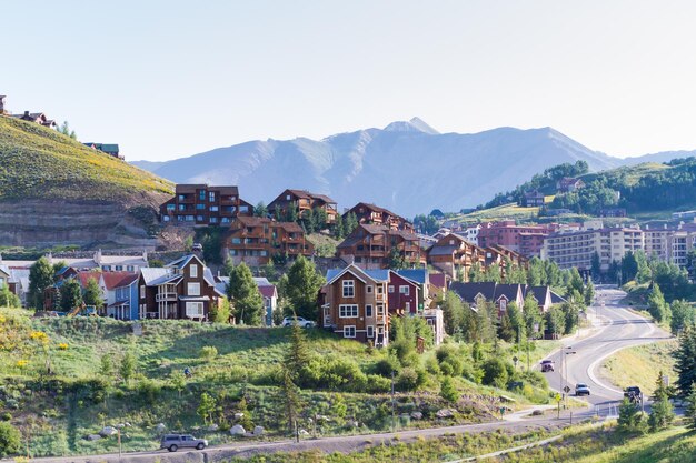 Mountain homes in Crested Butte, Colorado.