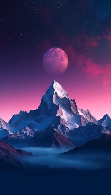 Photo mountain illustration wallpaper