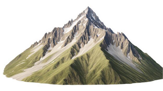 Mountain on isolated White background