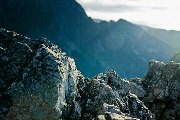 Paesaggio di montagna con rocce