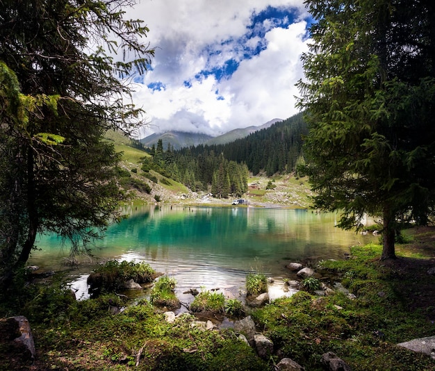 Mountain lake in Kyrgyzstan