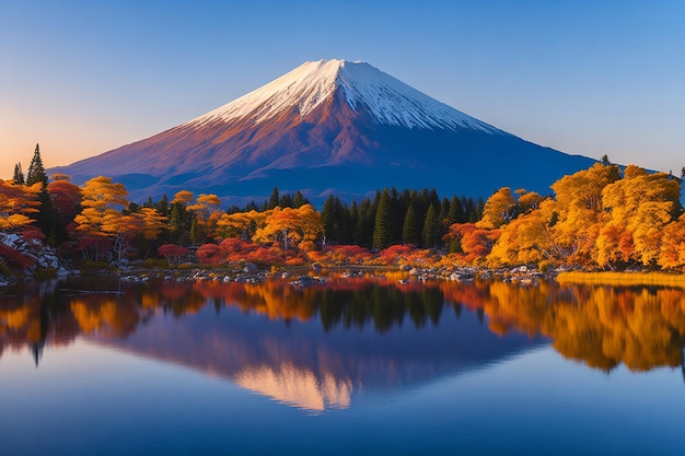 Mountain and lake Landscape