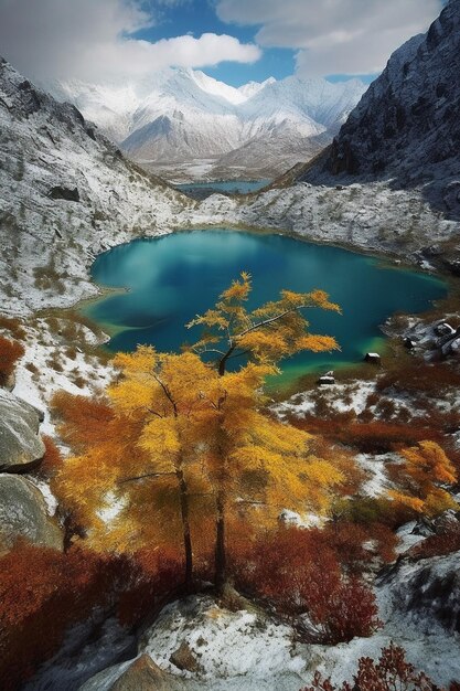 山の中の山の湖