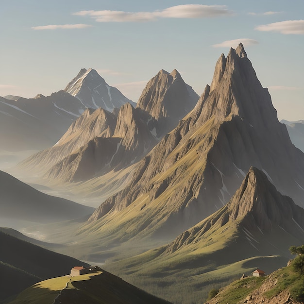 mountain at the landscape AI generated