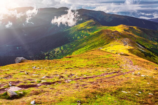 Mountain landscape in autumn