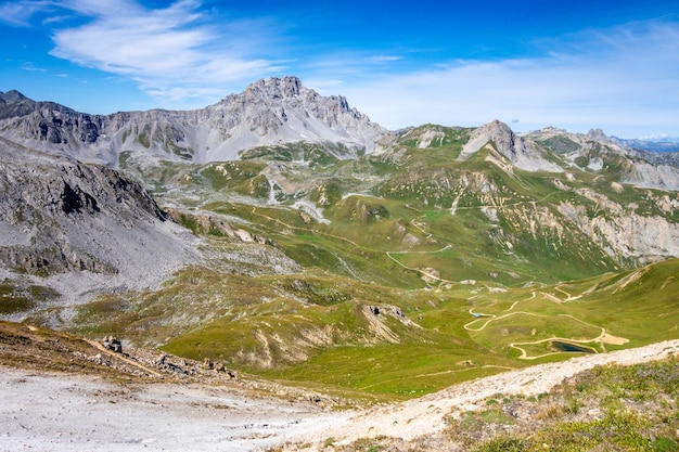 Горный пейзаж в Pralognan la Vanoise французских Альпах