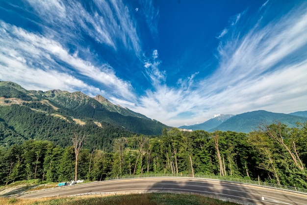 Mountain landscape Sunny day