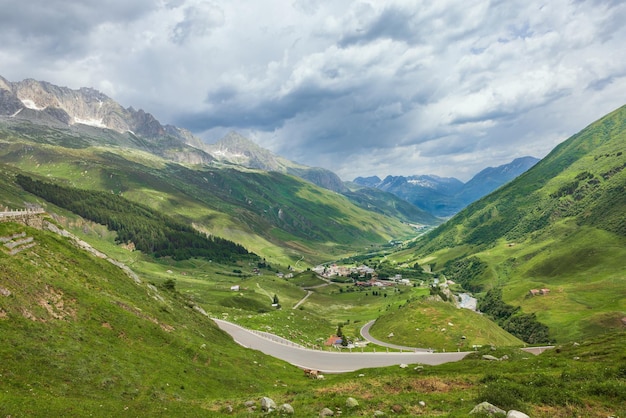 Mountain landscape of swiss alps