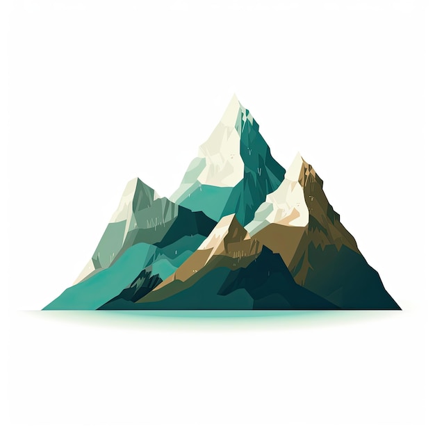 Photo mountain landscape vector illustration of a mountain range mountain in the flat style