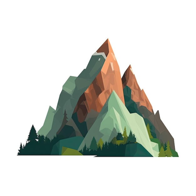 Mountain landscape Vector illustration of a mountain range Mountain in the flat style