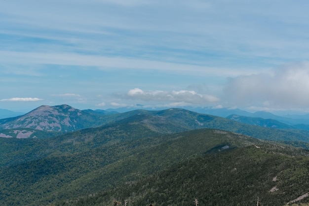 Mountain landscape View from Mount Pidan Livadia mountain peak Russia Vladivostok