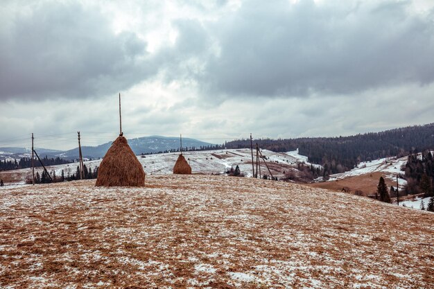 Paesaggio di montagna in inverno