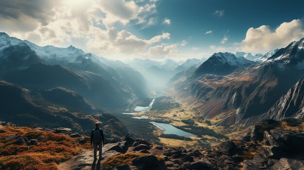 mountain landscape with a beautiful view