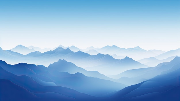 mountain landscape with blue sky vector illustration