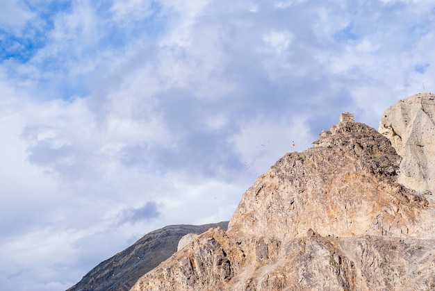 Mountain landscape with cloudy sky