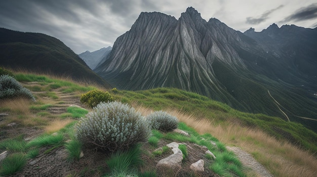 Mountain Landscape with grass