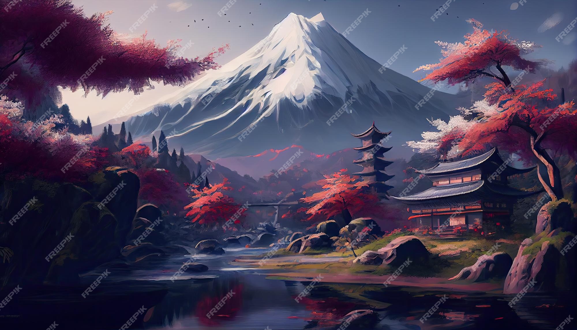 Anime, Shrine, japan, Landscape, HD wallpaper