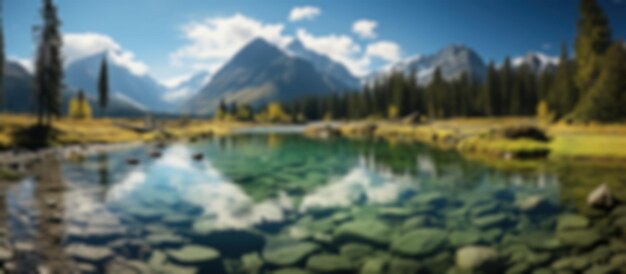 Foto paesaggi montani, laghi e montagne, vasti panorami con estratti di persone che pescano