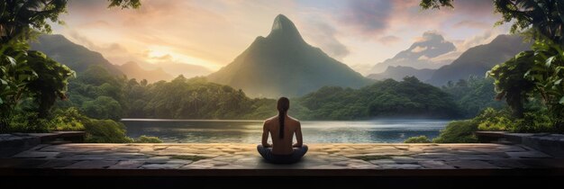 Mountain Magic Outdoor Yoga Bliss in the Tropical Sunrise