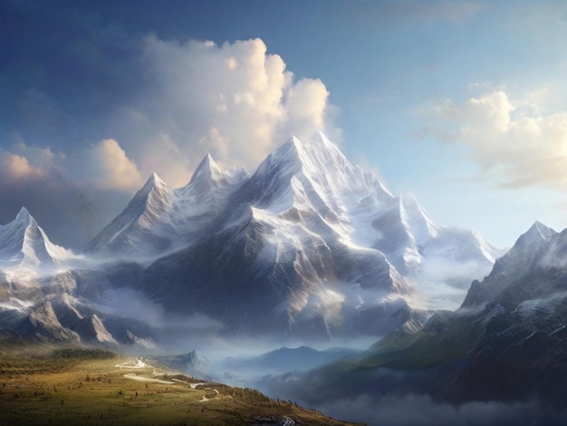 Mountain Majesty Majestic Peaks Natures Breathtaking Backdrop