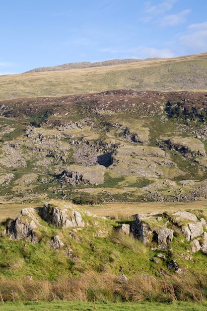 스노도니아, 웨일즈, 영국의 Capel Curig 근처 산봉우리