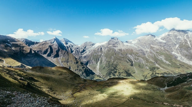 Mountain range of the Grossglockner Austria National Park Hohe Tauern