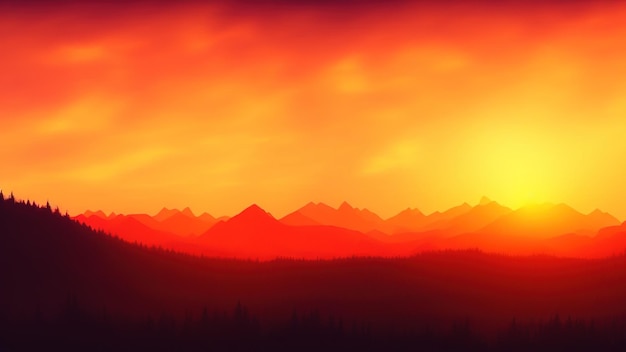 A mountain range with a lake in the foreground