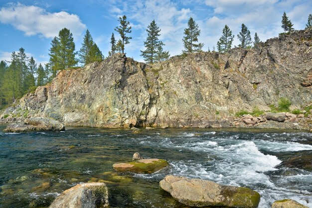 The mountain river Haramatalow in the Polar Urals