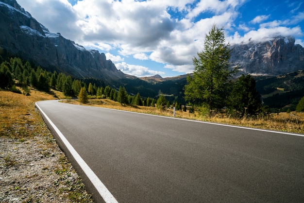 Mountain Road Highway of Dolomite Mountain - Italy