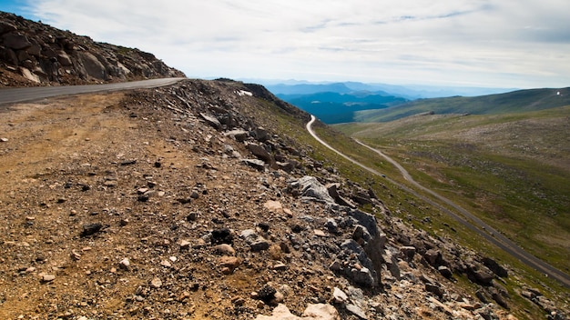 Mountain road on Mount Evans.