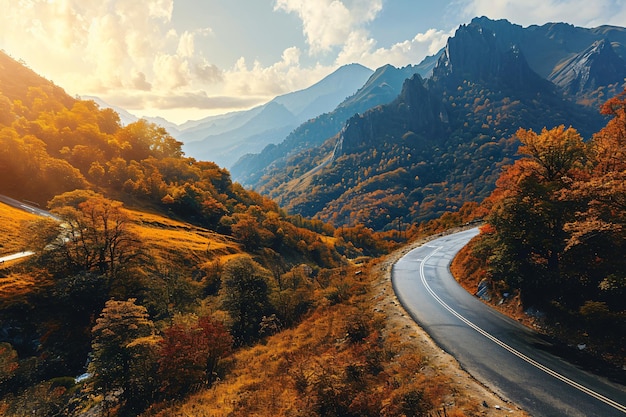 mountain road in the mountains