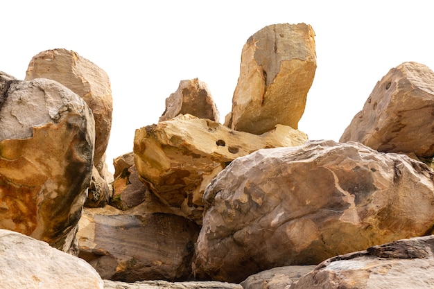 Mountain rock isolated.