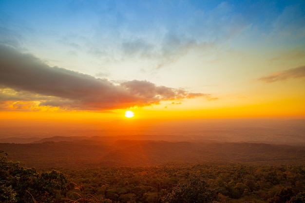 mountain scenery and sky at sunsetMountain valley during sunrise Natural summer landscape