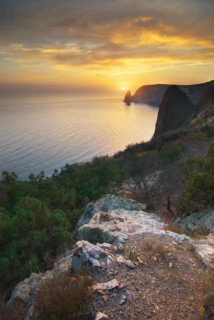 Mountain sea landscape