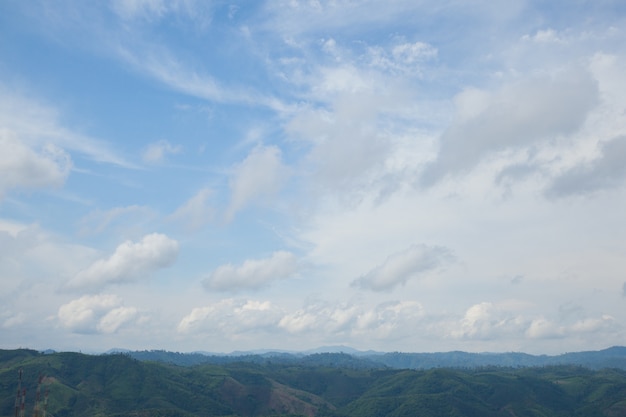 Mountain and sky.