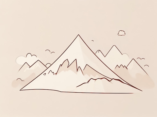 Photo mountain skyline a majestic vector illustration