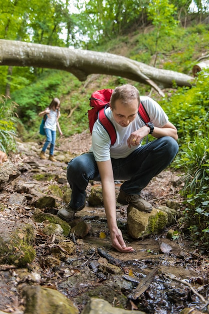 Mountain spring water