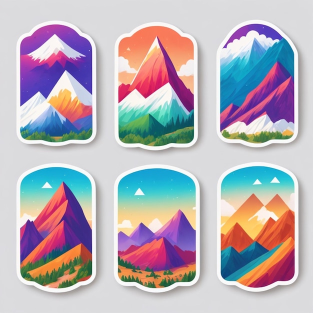 Mountain stickers