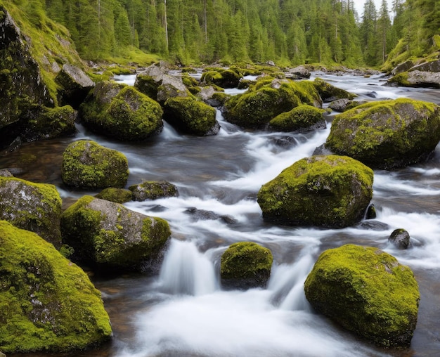 the mountain stream in norway