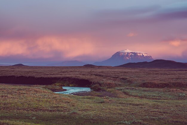 Mountain at sunset