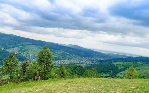 Mountain tops of Carpathian mountains