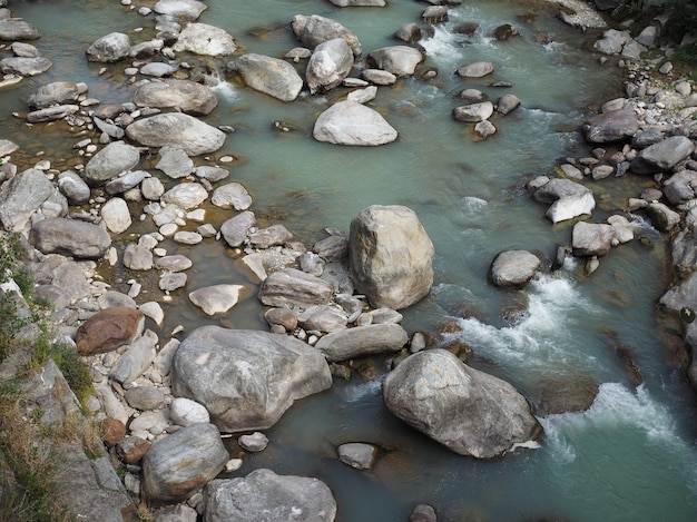 Mountain torrent river